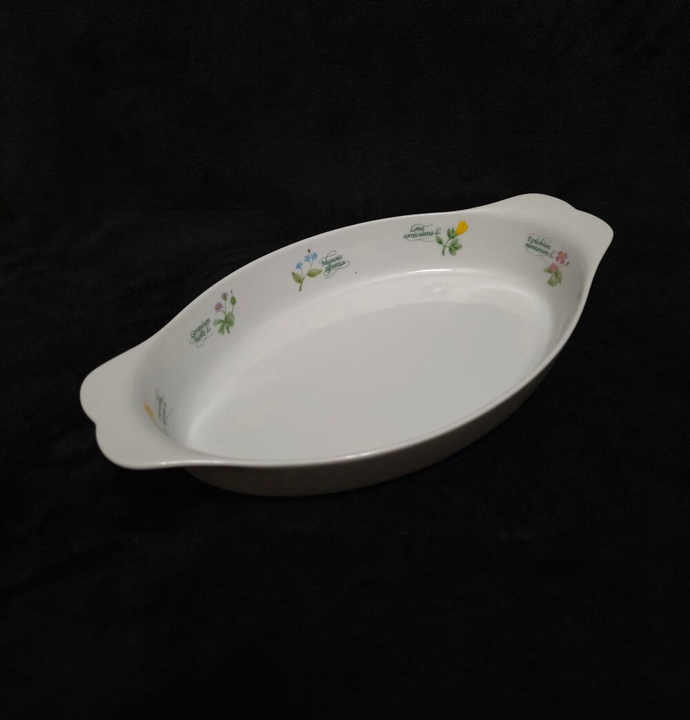 Vintage Anchor Ovenware Au Gratin Baking Dish - Floret Pattern - Made in Japan